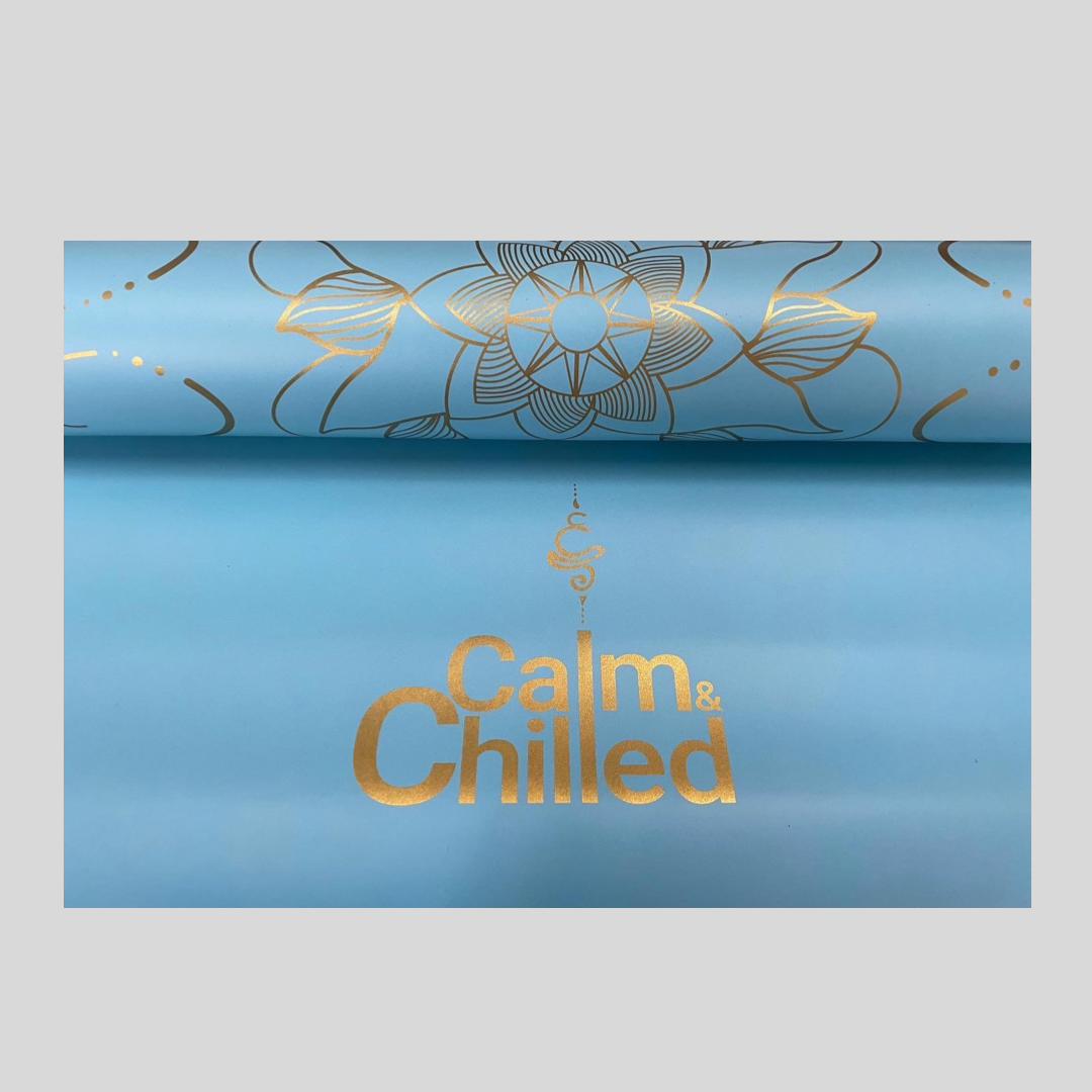 Calm & Chilled Pro Luxe Super Grippy Yoga Mat in Sky Blue