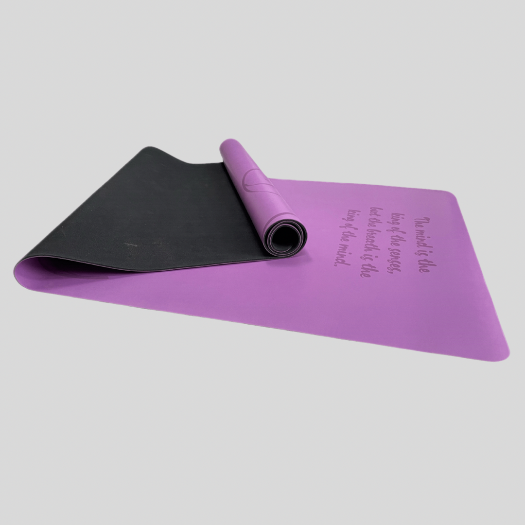 Calm and Chilled Pro Best Grip Yoga Mat in Purple Heather